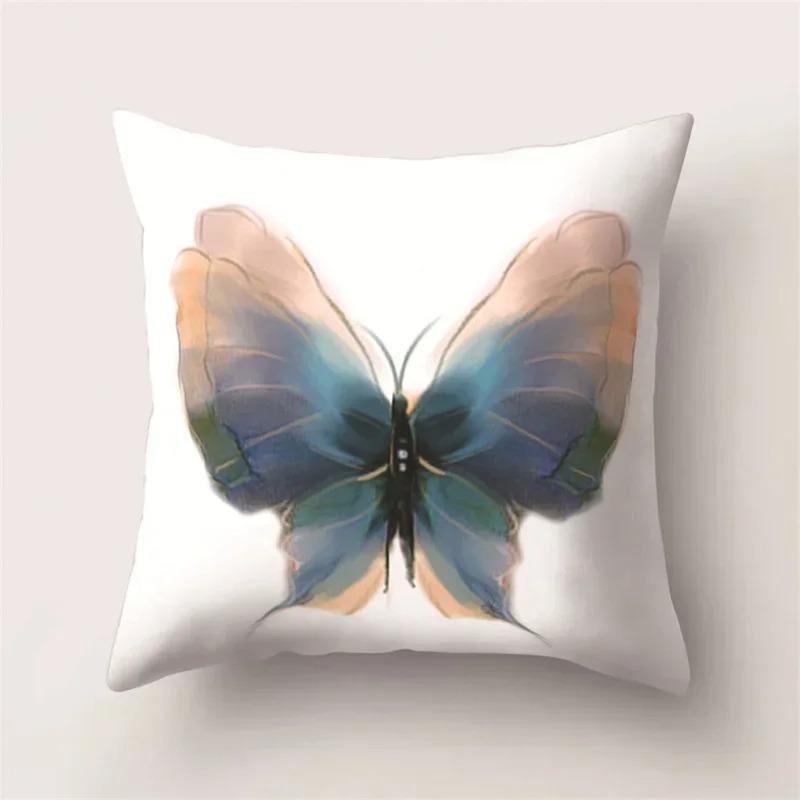 Beautiful Butterfly Print Decorative Pillow Cover Car Sofa Square Cushion Pillow Cover
