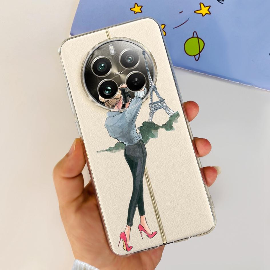 For Realme 12 Pro Plus Case Popular Flower Astronaut Soft Clear Silicone Phone Cover on Realme 12 Pro 5G 2024 Funda RMX3842 Case
