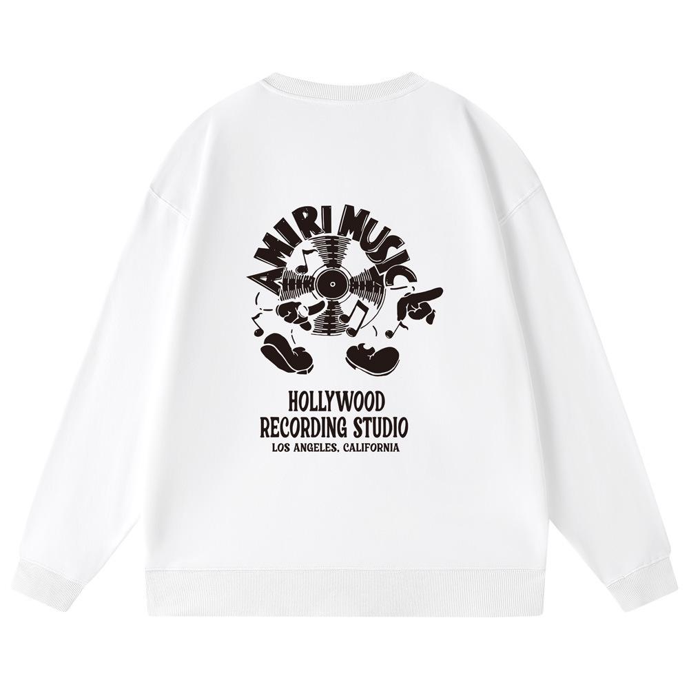 Amiri Unisex Round Neck Sweatshirt - Trendy Letter Print, Autumn/Winter Style.