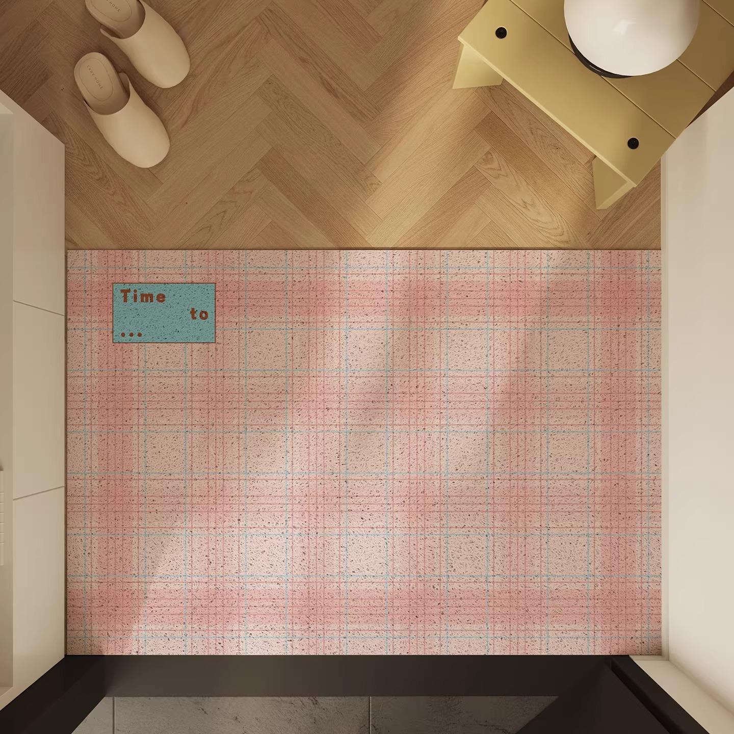 Entree Matten Geruite Vloerkleed Antislip Slijtvast Tapijt Vuilbestendig Buitenkleed Huisdecoratie Deurmat Fußabtreter 50x80cm