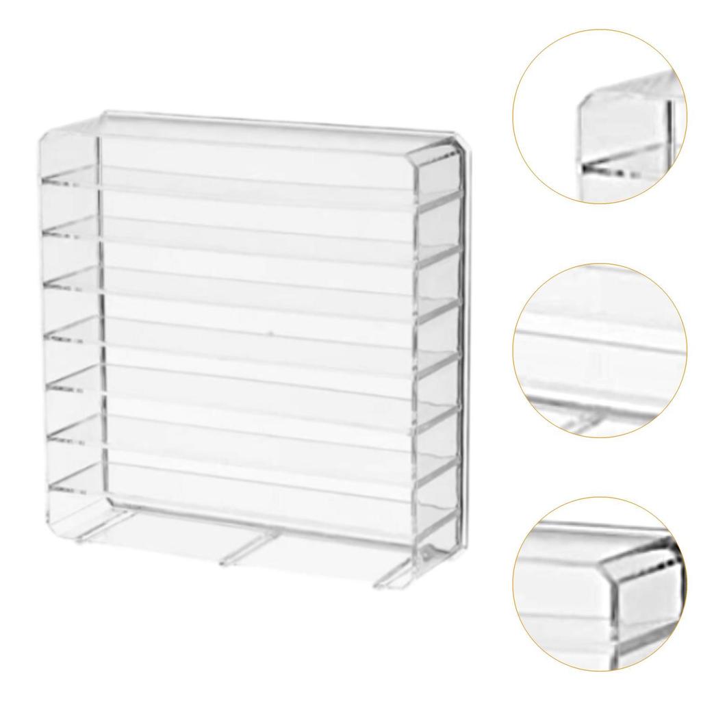 1/64 Wheels Display Case Stand, Dustproof Stationery 8 Layer Model for Toy