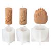 Candle Silicone Molds Candle Crafting Molds Bear Theme Silicone Texture Ornament Moulds Gift for Craft Enthusiasts