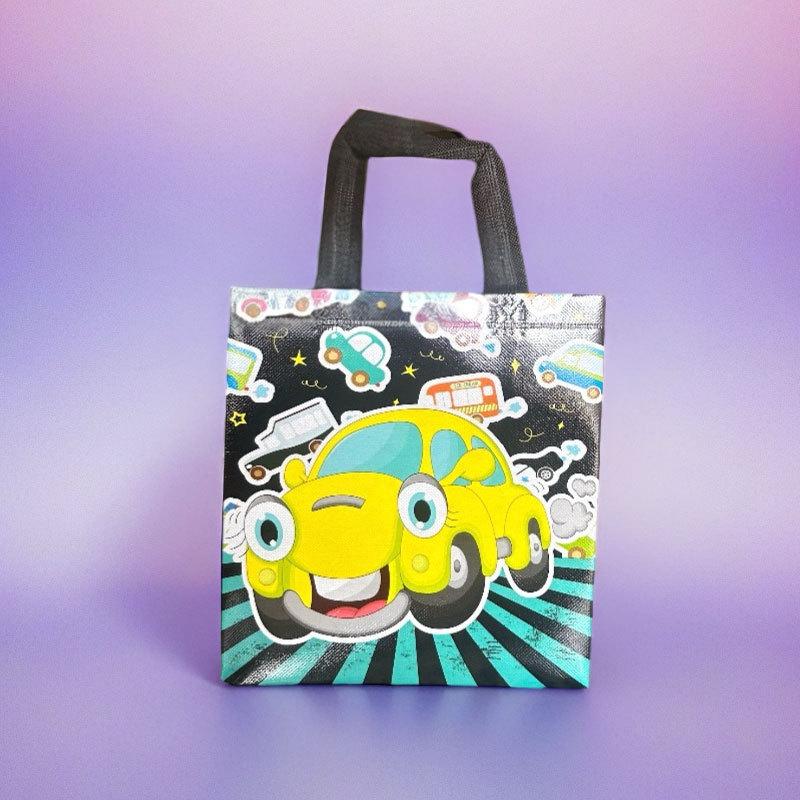 StoBag Cartoon Car Bags for Sweets Kids Birthday Gift Candy Treat Bag Cute Vehicle Party Favors Reusable Gift Packaging Boys