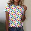 Fashion Fireworks Show PLUS-size 3D Print Women New Summer Casual  Street Short Sleeve O-Neck Loose