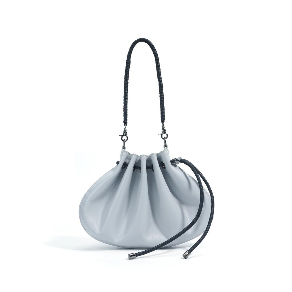 2025 Niche Design Premium Pleated Handbag Sheepskin Drawstring Small Lucky Bag Summer Mini Messenger Bag Women's Bag