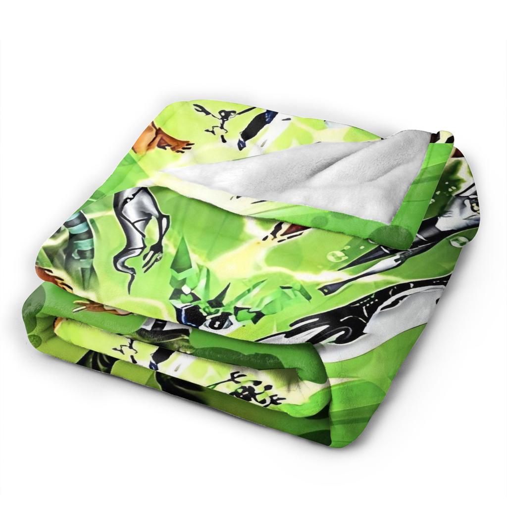 Warme Decke Mädchen Jungen Camping Ben 10 Omnitrix Bettwäsche Überwürfe Flanell Tagesdecke Für Heimdekoration Muster Sofa Bettbezug