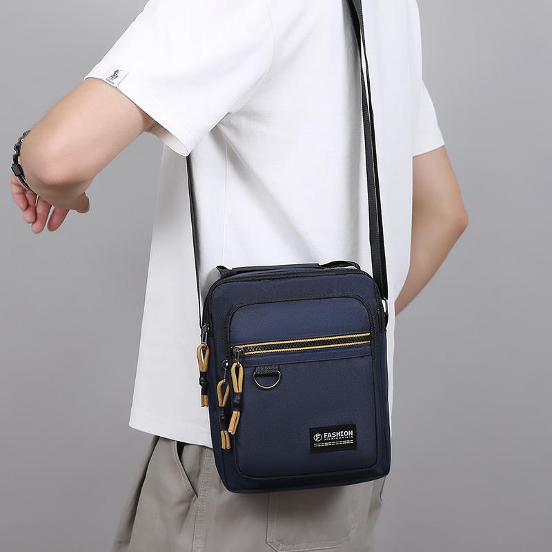 Pánská taška přes rameno Business volnočasová Velkokapacitní přenosná kabelka Vícevrstvá voděodolná Pánské crossbody tašky