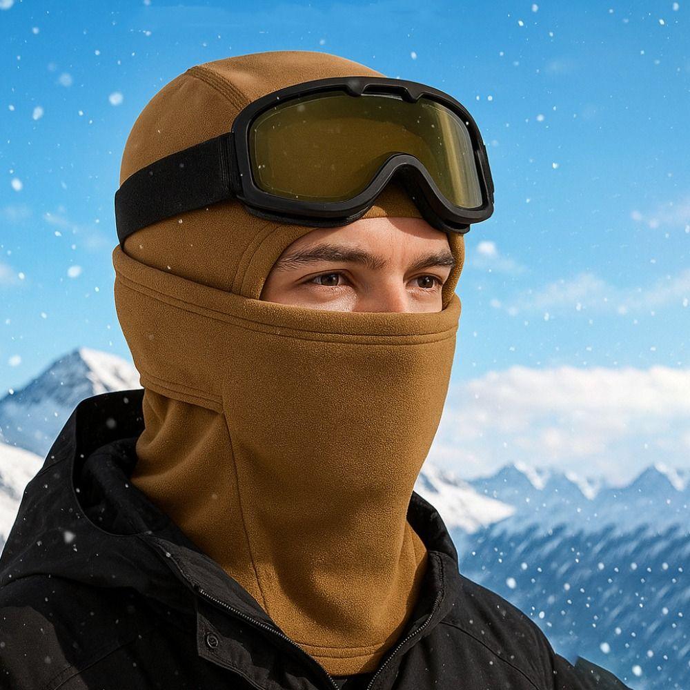 Thermal Cycling Head Cover Neck Protection Full Face Mask Breathable Balaclava Cycling Hat  Skiing