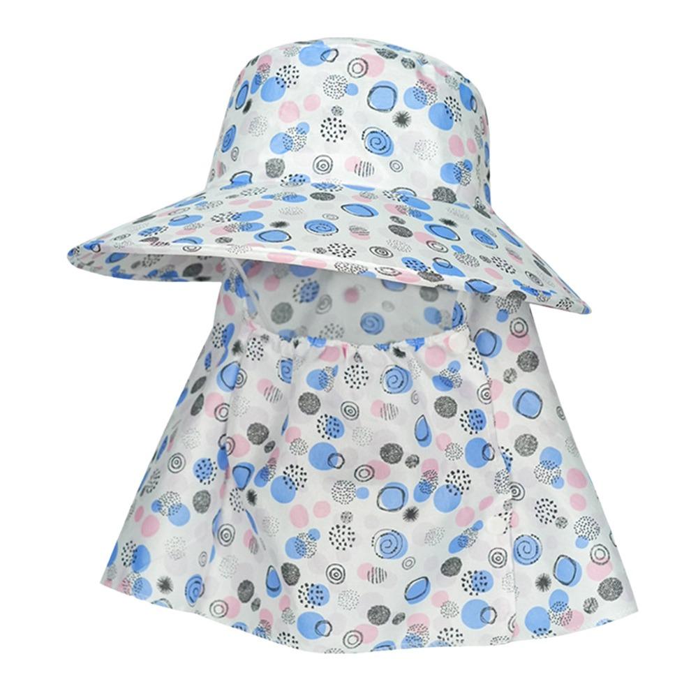 

UV Protection Wide Brim Hat Sunshade Sun Protection Hat Fashion Face Mask Sun Hat Summer Outdoor синий