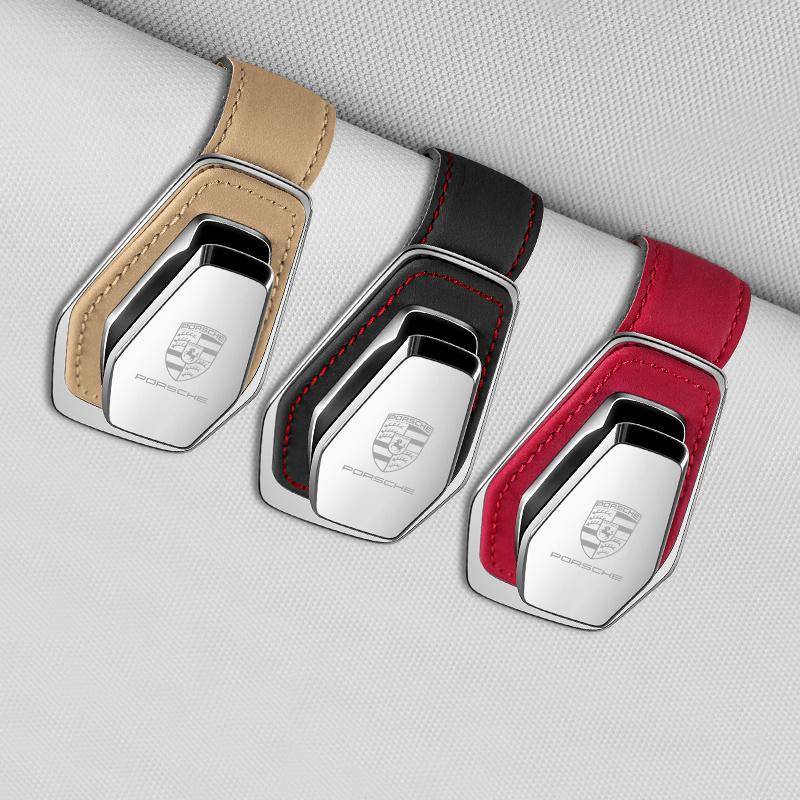 High Quality Car Eyeglass Storage Clip Sun Visor Sunglasses For Porsche 911 Cayenne Carrera-GT 928 Panamera Boxster Macan 918