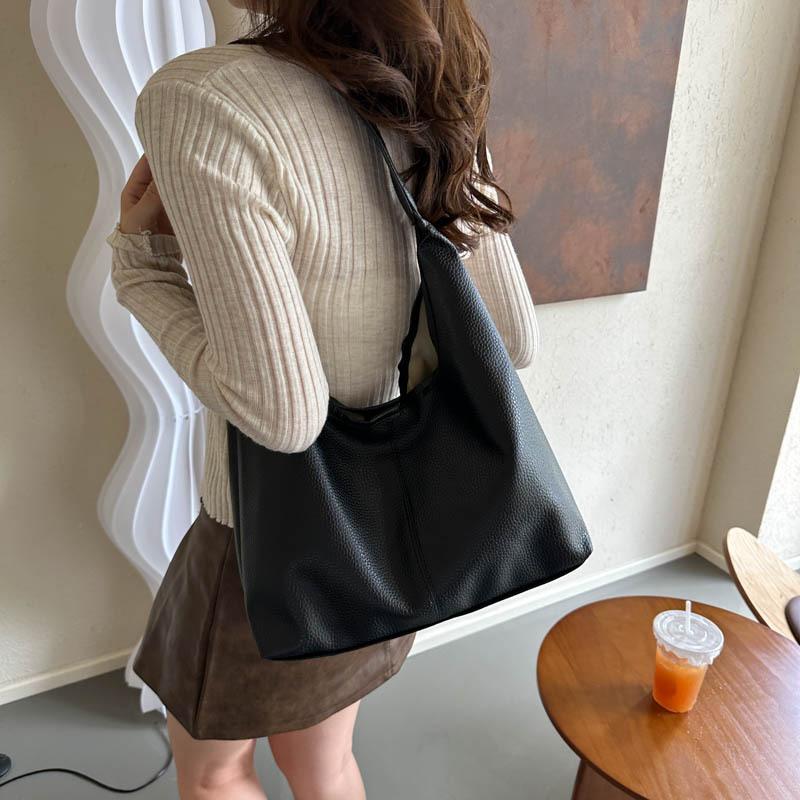 Autumn Women's Casual Soft Surface Large Capacity Bag New Fashion Patchwork Shoulder Bag Commuter Personality Tote Bag