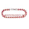 Heart-Shaped Rhinestone Silver-Plated Bracelet: Women's Crystal Fashion Hand Ornament