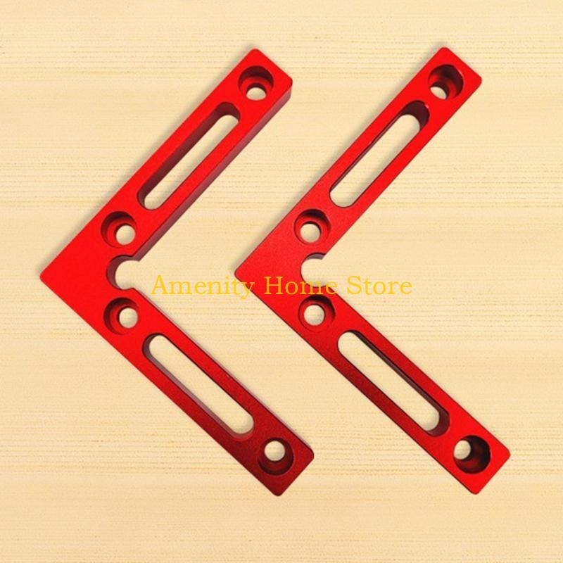 F26C 90 Degree 4.7" X 4.7" Positioning Square 90° L-Type Corner Clamp Aluminium Alloy Corner Clamping Square Tool