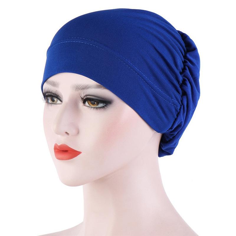 New Fashion Printed Turban Hat Classic Cap Muslim Stretch Head Scarf Hat Cap Turban Bonnet Women Inner Chemotherapy Underscarf