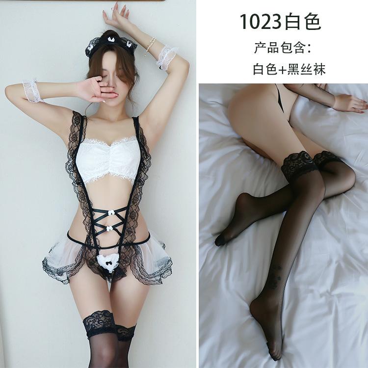 Sexy female sexy uniform maid maid sexy perspective mesh uniform seduction 1023