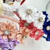 Hand Stitched Flower Rhinestone Headband Fashion Hair Accessory for Special Occasions