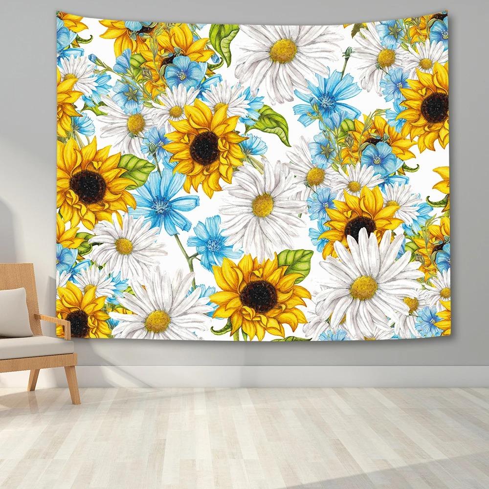 Office Living Room Tapestry Tropical Plant Leaves Hanging Cloth Home Wall Decoration Tapestry