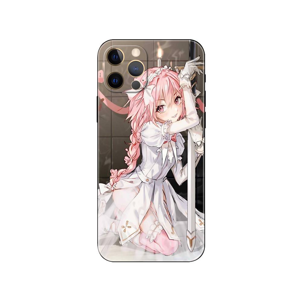 Astolfo Phone Case for Iphone 5 5s 2020se 6 6s 7 8 Plus X 10 XR XS 11 12 13 Mini Pro MAX Black Tpu Back Cover