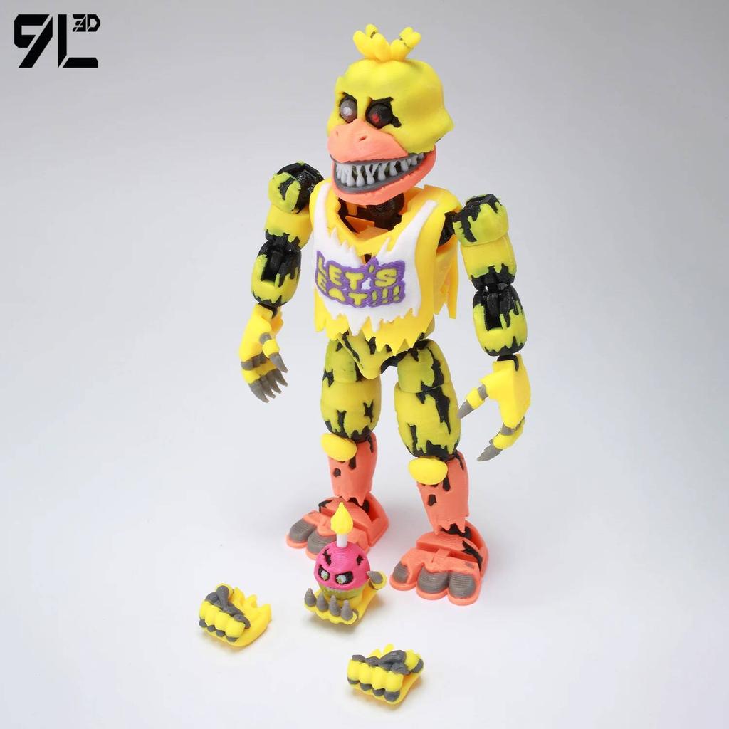 9L3D Printed Freddy Titan13 FNAFs Bear's Midnight Harem Five Nights Joint Movable Detachable Game Peripheral Hand Offi Boy