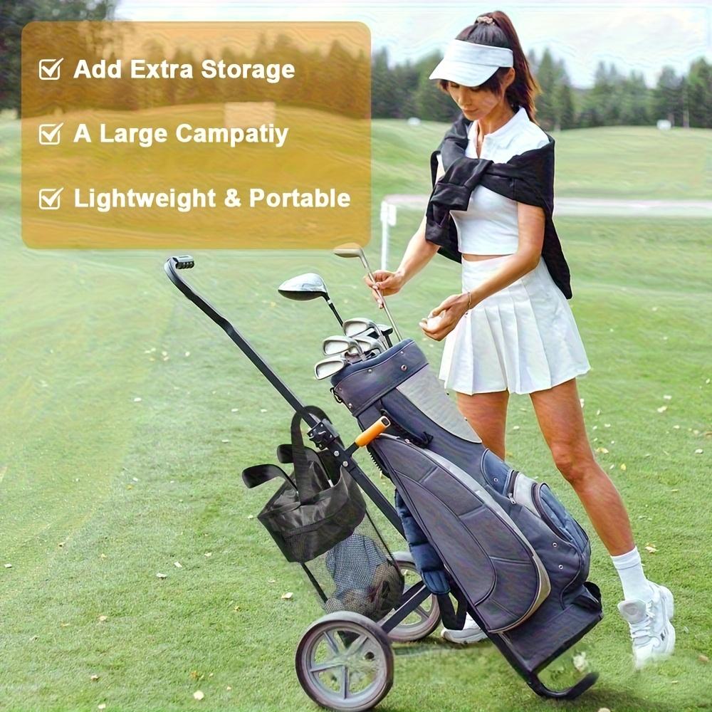 Golf Club & Accessory Organizer Bag, Black Multi-Compartment Oxford, Side & Mesh Pockets Zipper Secure Storage