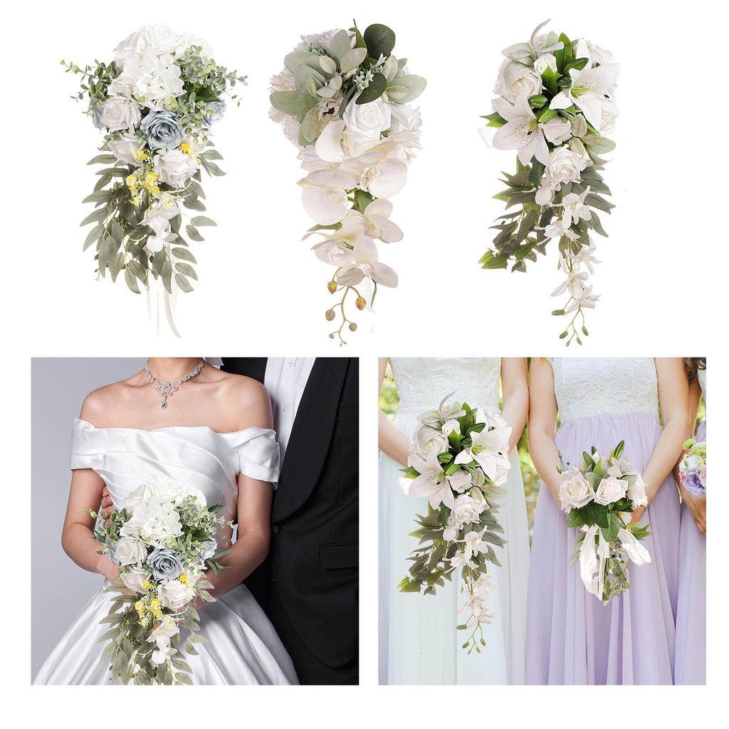 Hochzeitsstrauß für die Braut, Handblumenstrauß für die Braut, Wurfstrauß, Blumenstrauß für die Hochzeit, Kunstblumen zum Jahrestag