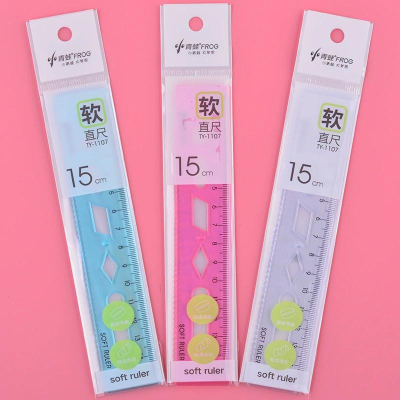 

Multicolour Flexible Soft Ruler Creative Straight Rulers Plastic Drawing Tools Student Stationery Supplies