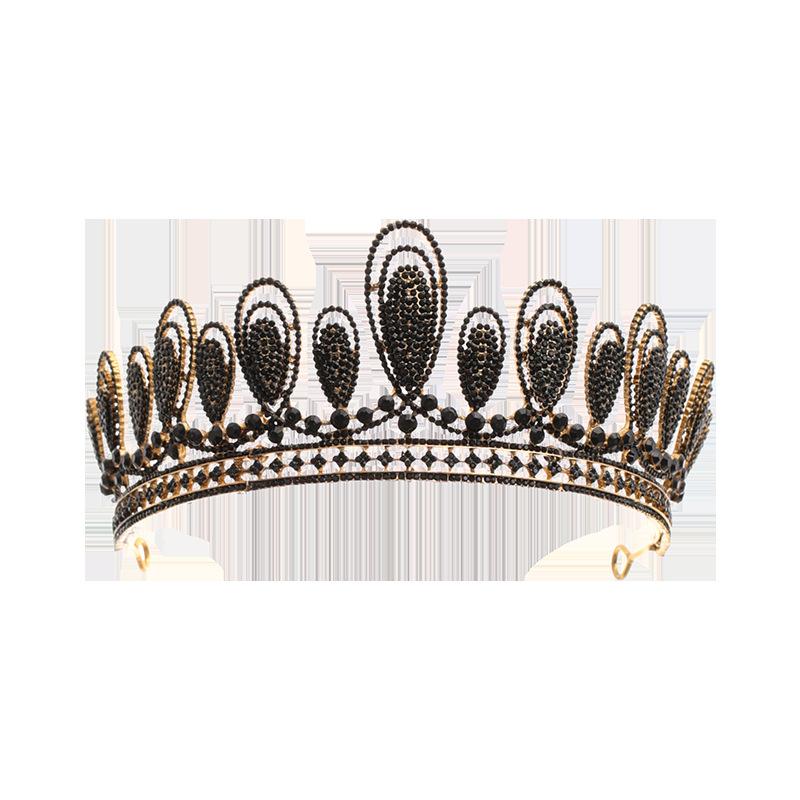 European and American Retro Crown Baroque Crystal Headwear Hair Band Dress Accessories Bride's Crown Hair Accessory