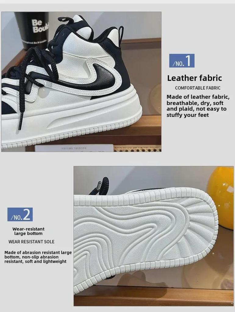 2025 Spring White Platform Sneakers for Women - Korean Style Casual Sports Shoes S6102051