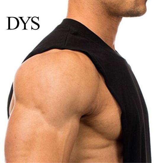 Sleeveless Vest Men Solid Color Loose Summer Round Neck Top for Fitness