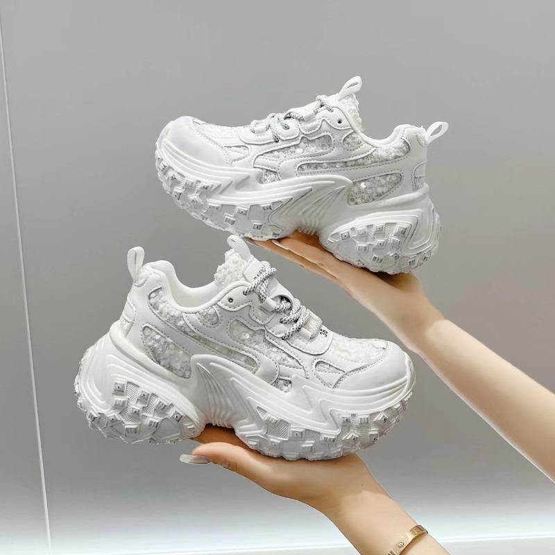 Durian sole dad shoes women's summer mesh breathable thick-soled white shoes new tire sports women's shoes