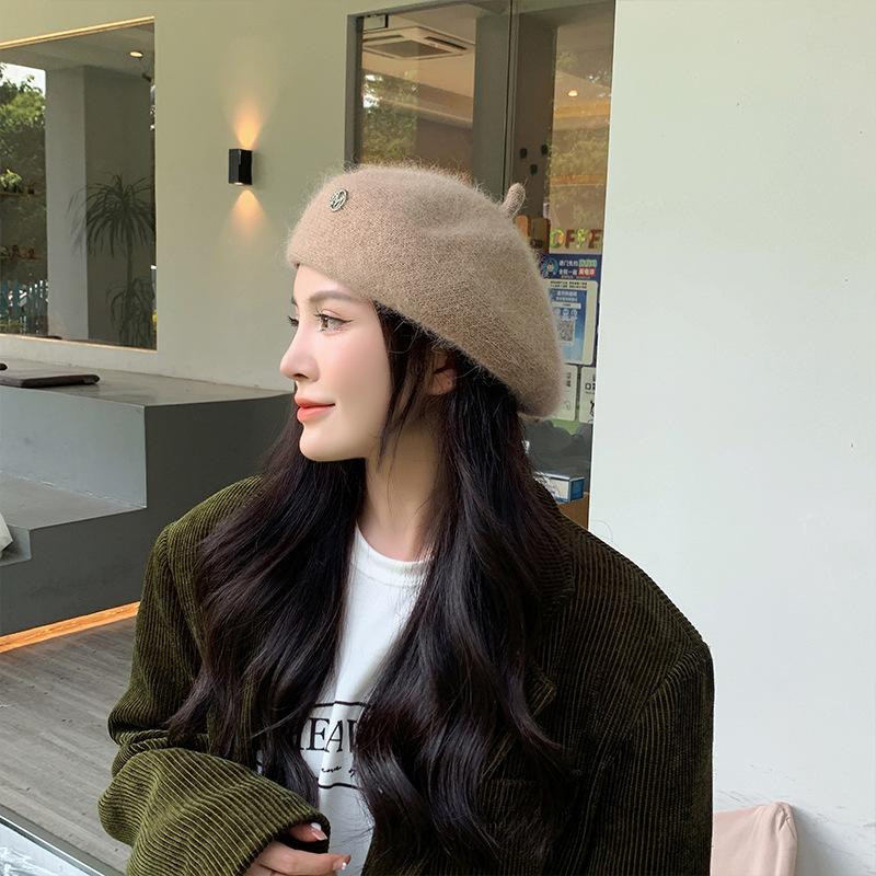 Damen Wollbarett Herbst und Winter Warm Retro Mode Outdoor Künstlerhut Kappe