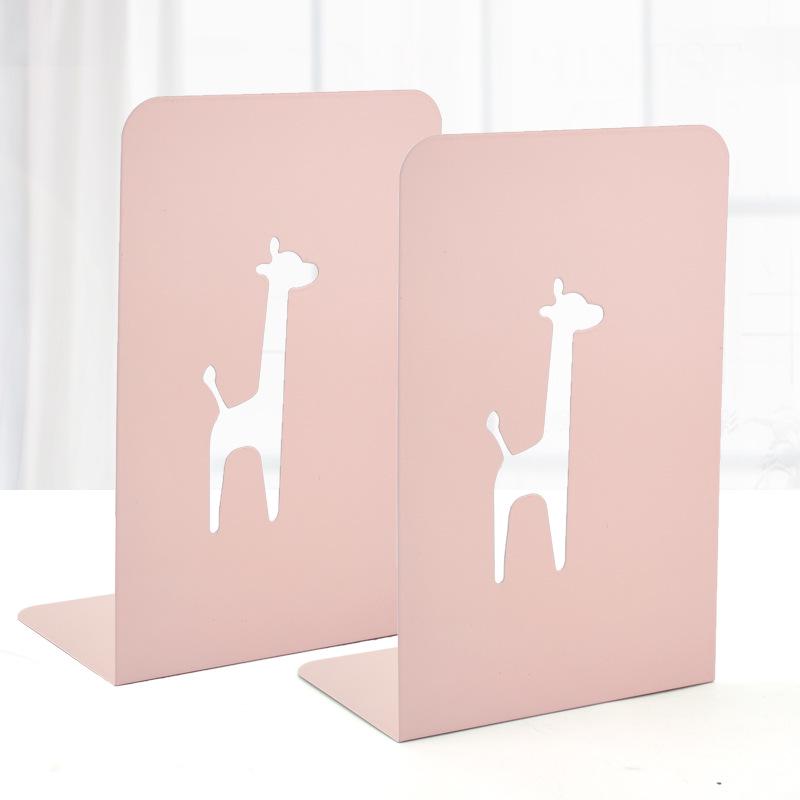 L-Shaped Metal Bookends for Students - Large Desktop Shelf Divider