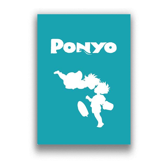 Klasický kreslený film Japonské anime Ponyo na útesu Malba na plátně do obývacího pokoje Dekorace dětského pokoje Domácí dekorace Bez rámu