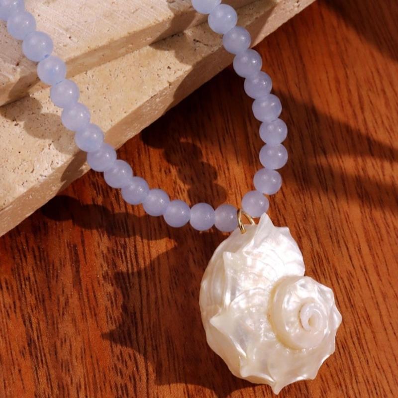 Conch Shell Pendant Necklace Coastal Inspired Designs Vacation Jewelry Gift Ideas