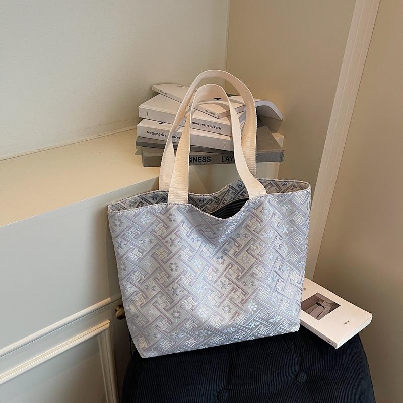 2025 Summer New Chinese Style Fashion Simple and Aesthetic Style Personalized Shoulder Bag Tote Bag Women's Large Capacity