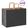 VidaXL Paper Bags 250 Pcs with Handles Black 32x17x25 Cm, Paper Bag, Paper Gift Bag, Paper Gift Bag, Bag 4101873