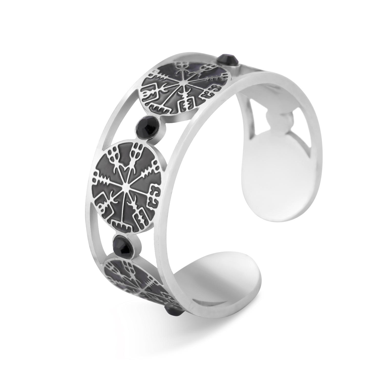 

Скандинавский Вегвизир Руническое Кольцо Компас Кольца Регулируемые для Мужчин Женщин Нержавеющая Сталь Готическая Бижутерия Подарок resizable