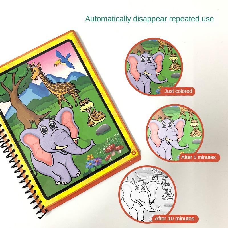 Reusable Magic Water Drawing Coloring Book Kids Sensory Early Education for Children Birthday Gift