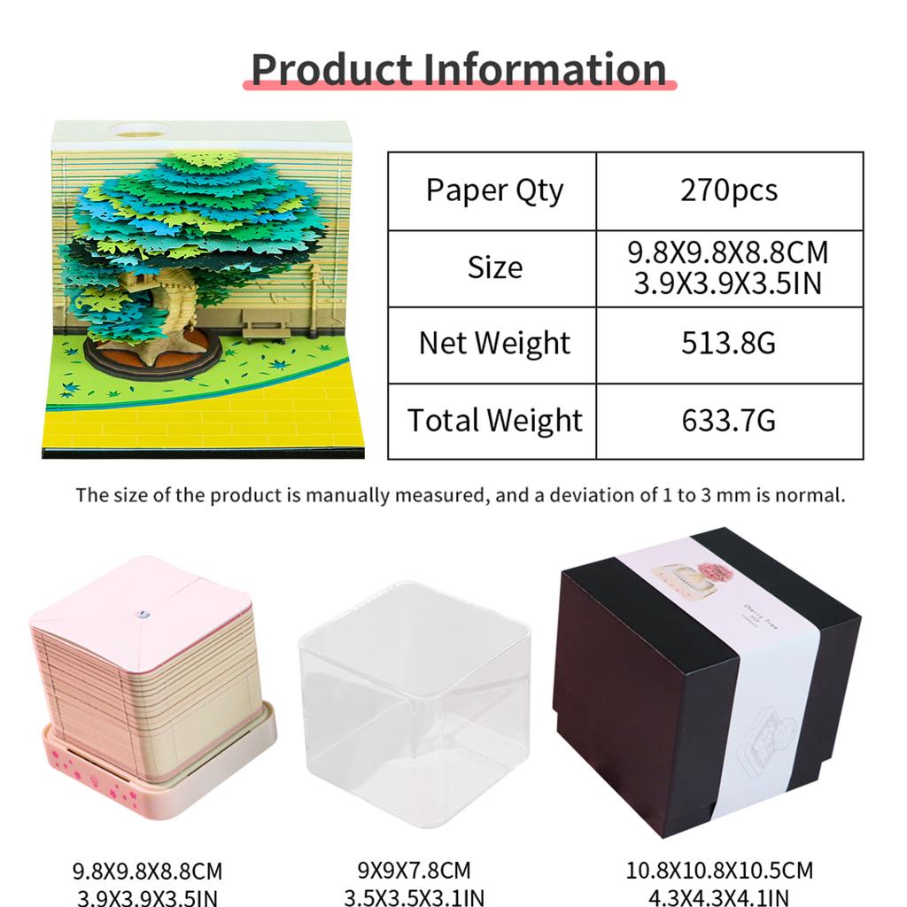 2026 3D Art Calendar With Lights Home Office Desk Calendars Art Sculpture Household Desktop Decoration New Year Christmas Gifts