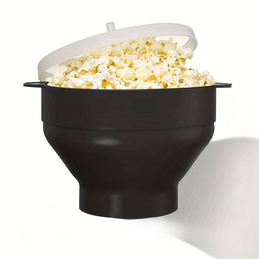 Mikrovågsugn Silikon Popcorn Maker Livsmedelskvalitet Vikbar Hög Kvalitet Kök Enkla Verktyg DIY Gör Popcorn Hink Skål med Lock Skålar