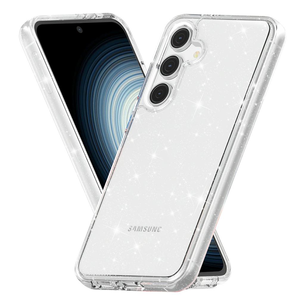 For Samsung Galaxy S25 FE Case Sparkly Powder Glitter Shiny Soft TPU+Hard PC Back Cover