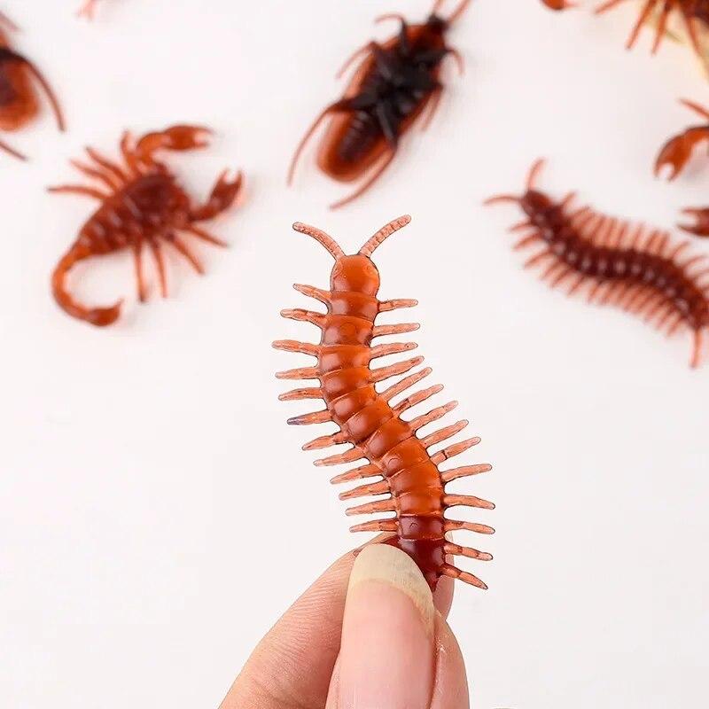 10pcs/lot Lifelike Simulation Fake Rubber Scorpion Gecko Centipede Cockroach Toy Prank Funny Trick Joke Toys