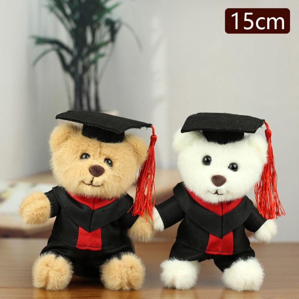 Pp Cotton Graduation Bear Doll With Doctor Hat Bear Animal Keychain Children