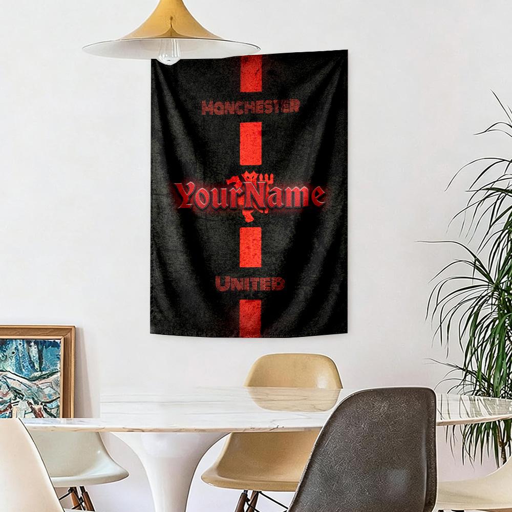 Manchester Custom Your Name Wall Decor Tapestry Art For Pet Memorial Birthdaywedding Party Backdrop Family Gift