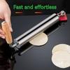 1pc Adjustable Rolling Pin, 304 Stainless Steel Heavy Duty Kitchen Rolling Pin with Ergonomic Handle for Perfectly Shaped Pastries, Dumplings