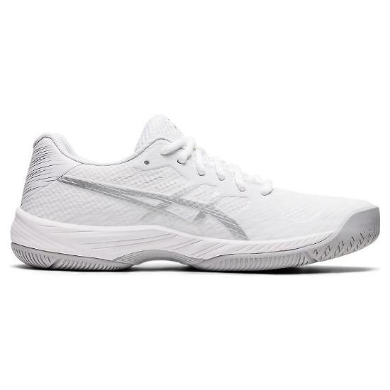 Asics Gel Game 9 Weiß Reinsilber Damen Sneaker 1042A211-100
