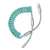 1.8M PD 60W Fast Charging Spring USB C to Type C Cable For 15 Pro Max Samsung Xiaomi Huawei Phone Charger Type-C Cables
