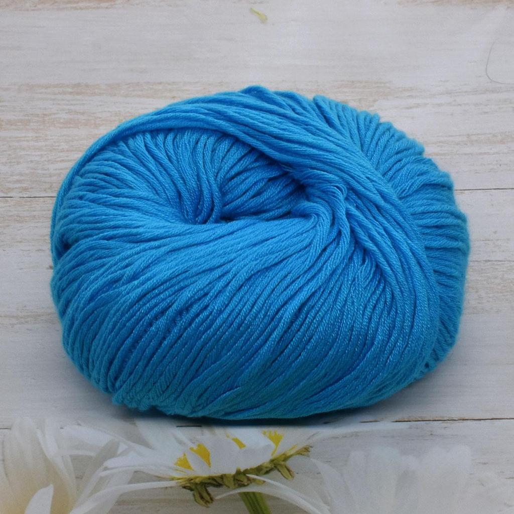 6-Pack Premium Combed Cotton Yarn for Crochet & Knitting - 100% Soft Hand Knitting Yarn, 50g/Skein 125m/Skein, Smooth Craft Yarn for DIY Home Projects