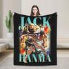 Yujiro Hanma The Strongest Creature Baki Blankets Flannel  Winter  Breathable Warm Throw Blanket for Home Travel Bedspread