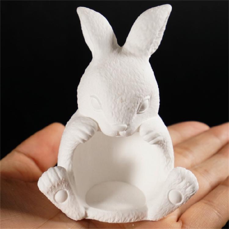 Silicone Rabbit Shaped Mold For Resin Art Concrete Jewelry Container Making And Decorative Succulent Planter Design